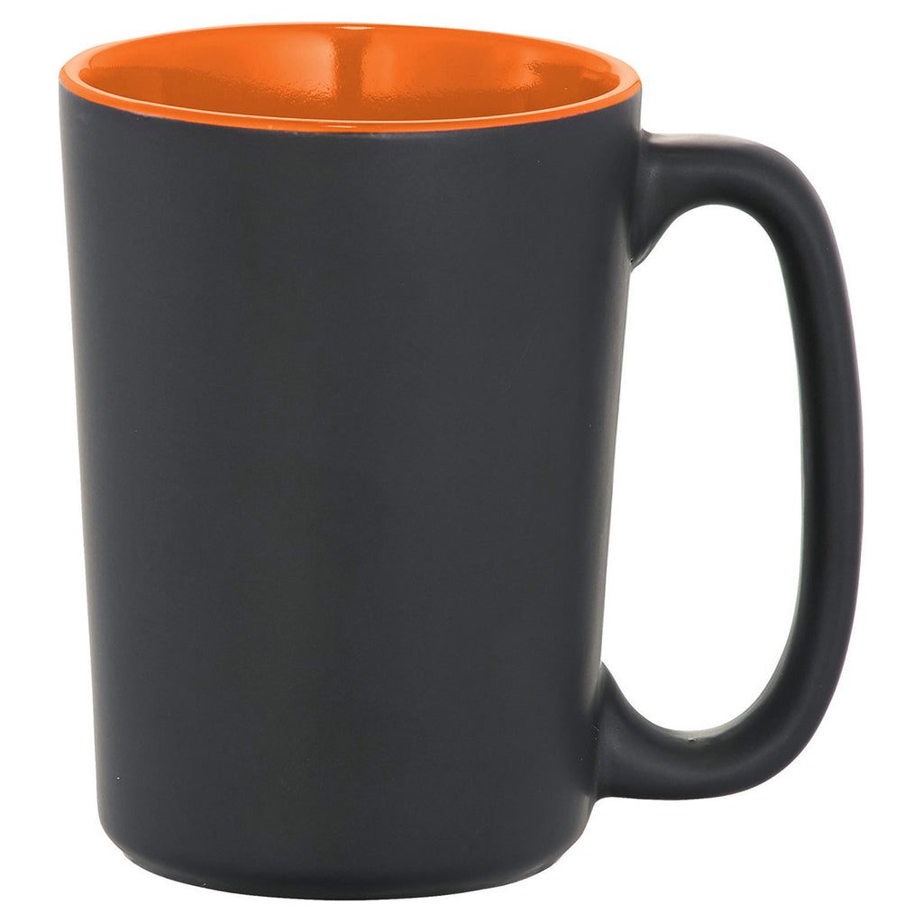 Bullet Black with Orange Trim Elon 13oz Ceramic Mug
