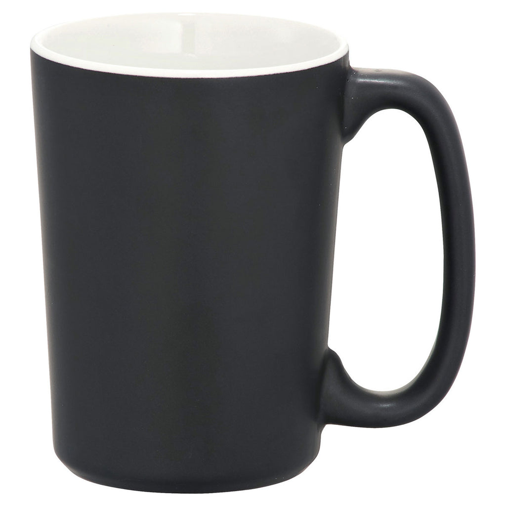 Bullet Black with White Trim Elon 13oz Ceramic Mug