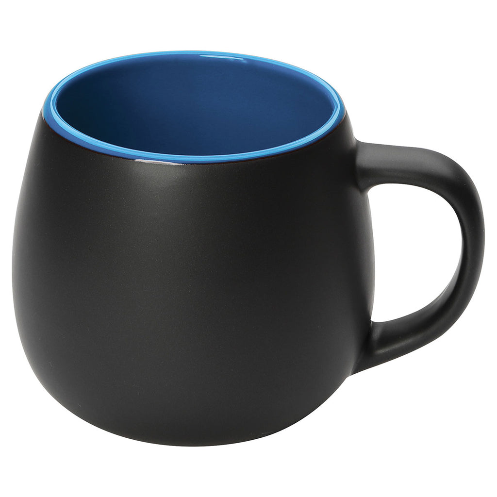Bullet Black with Blue Trim Mecca 14oz Ceramic Mug