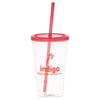 Bullet Translucent Red Glacier 20oz Tumbler with Straw
