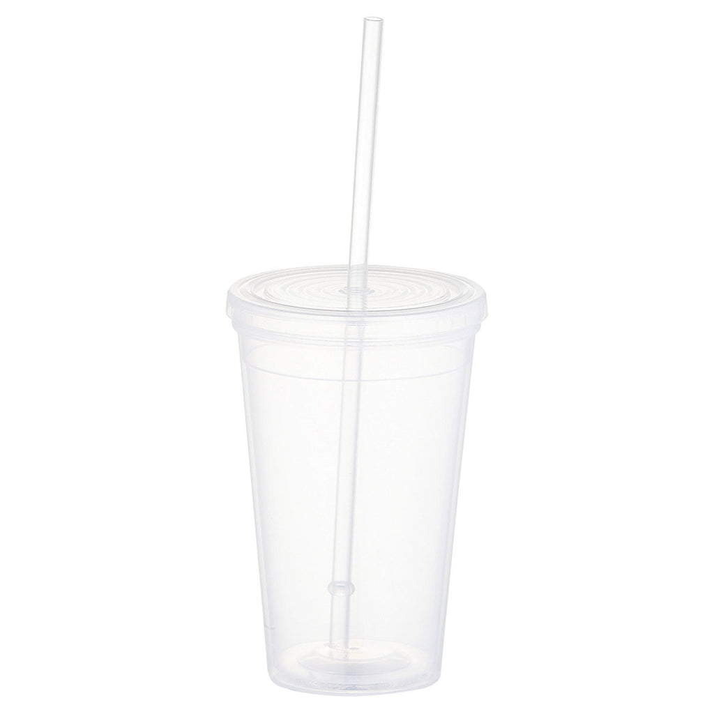 Bullet Clear Iceberg 16oz Double-Wall Tumbler with Straw