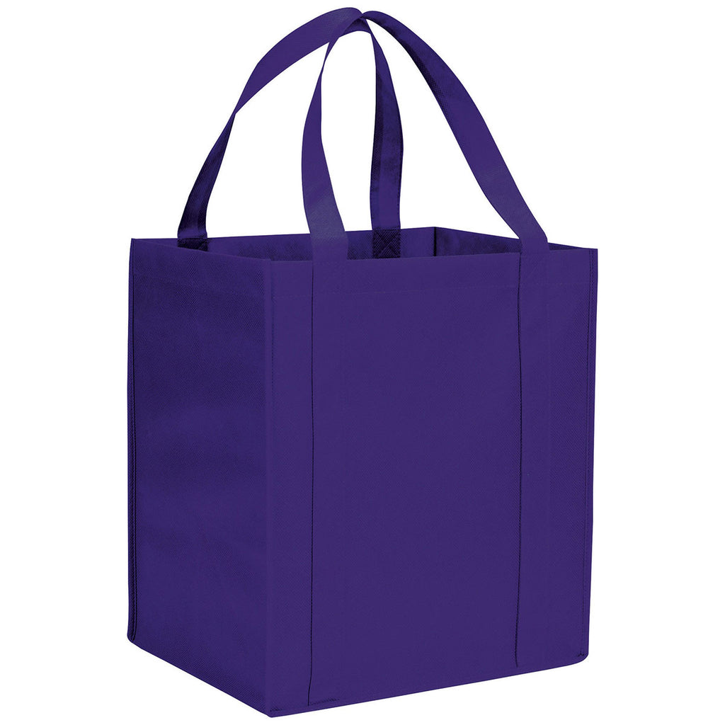Bullet Purple Hercules Non-Woven Grocery Tote