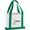 Bullet White with Green Trim Large Boat Tote