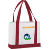 Bullet White with Maroon Trim Large Boat Tote