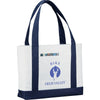 Bullet White with Navy Blue Trim Large Boat Tote