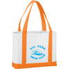 Bullet White with Orange Trim Large Boat Tote