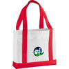 Bullet White with Red Trim Large Boat Tote