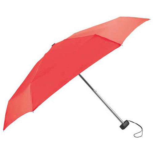 Bullet Black/Red 37" Mini Folding Travel Umbrella with Case