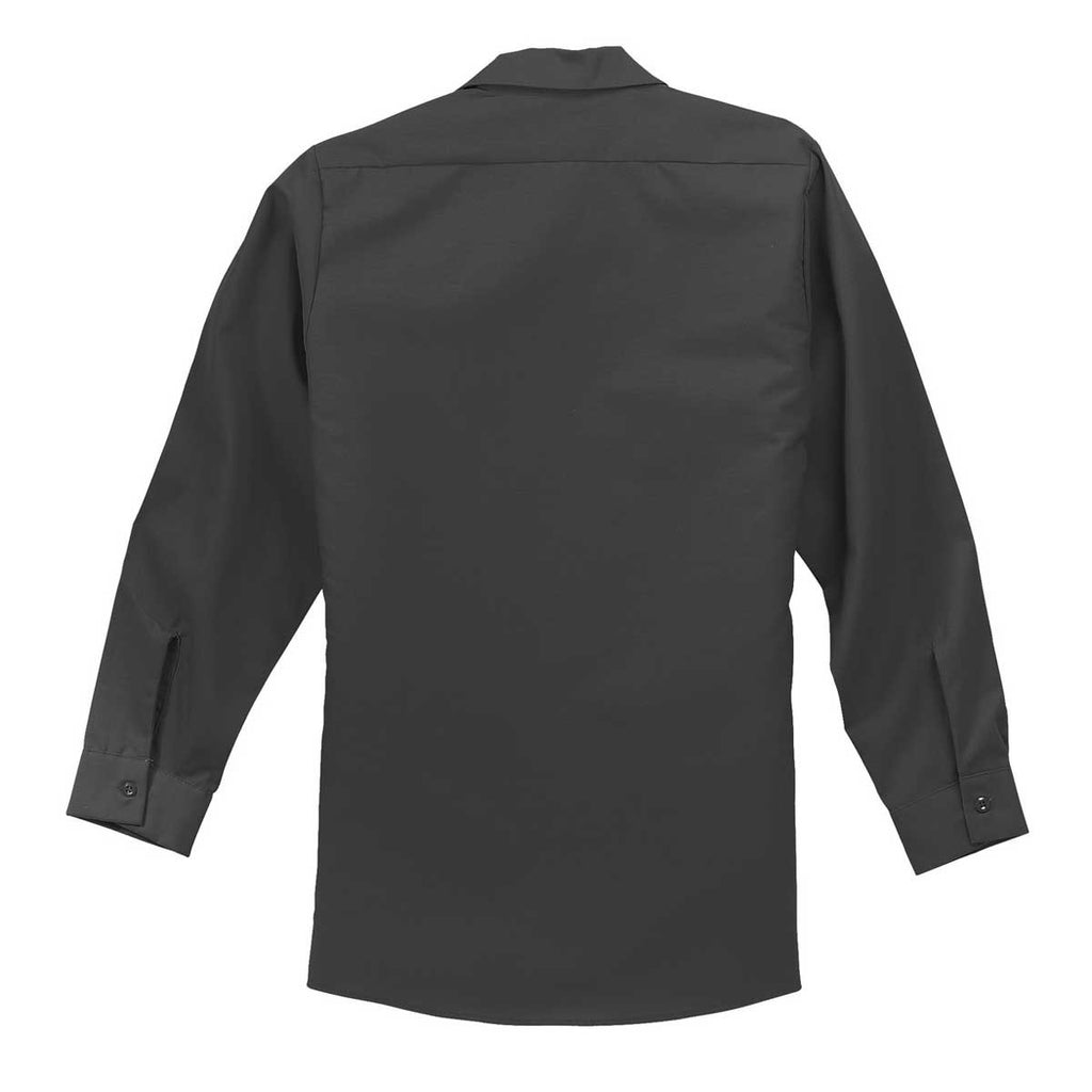 Red Kap Men's Charcoal Long Sleeve Industrial Work Shirt