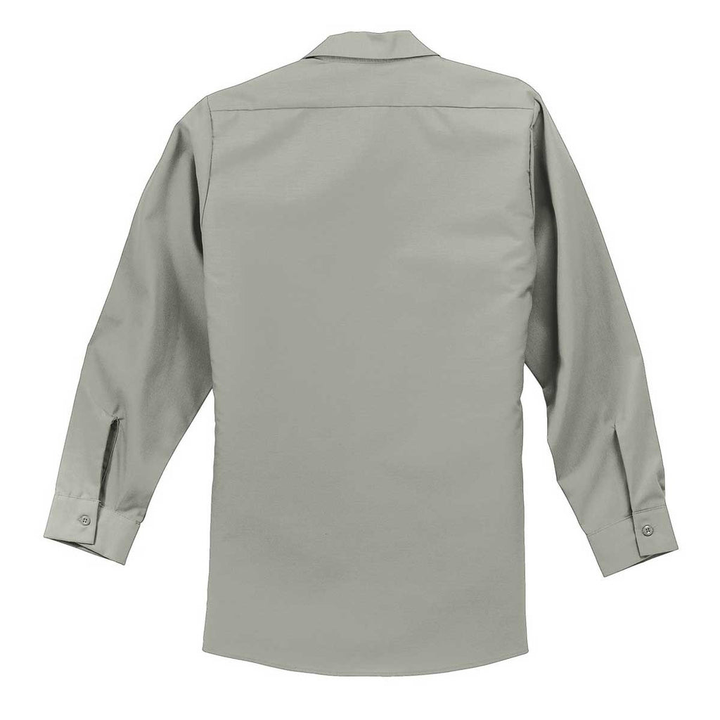 Red Kap Men's Light Grey Long Sleeve Industrial Work Shirt