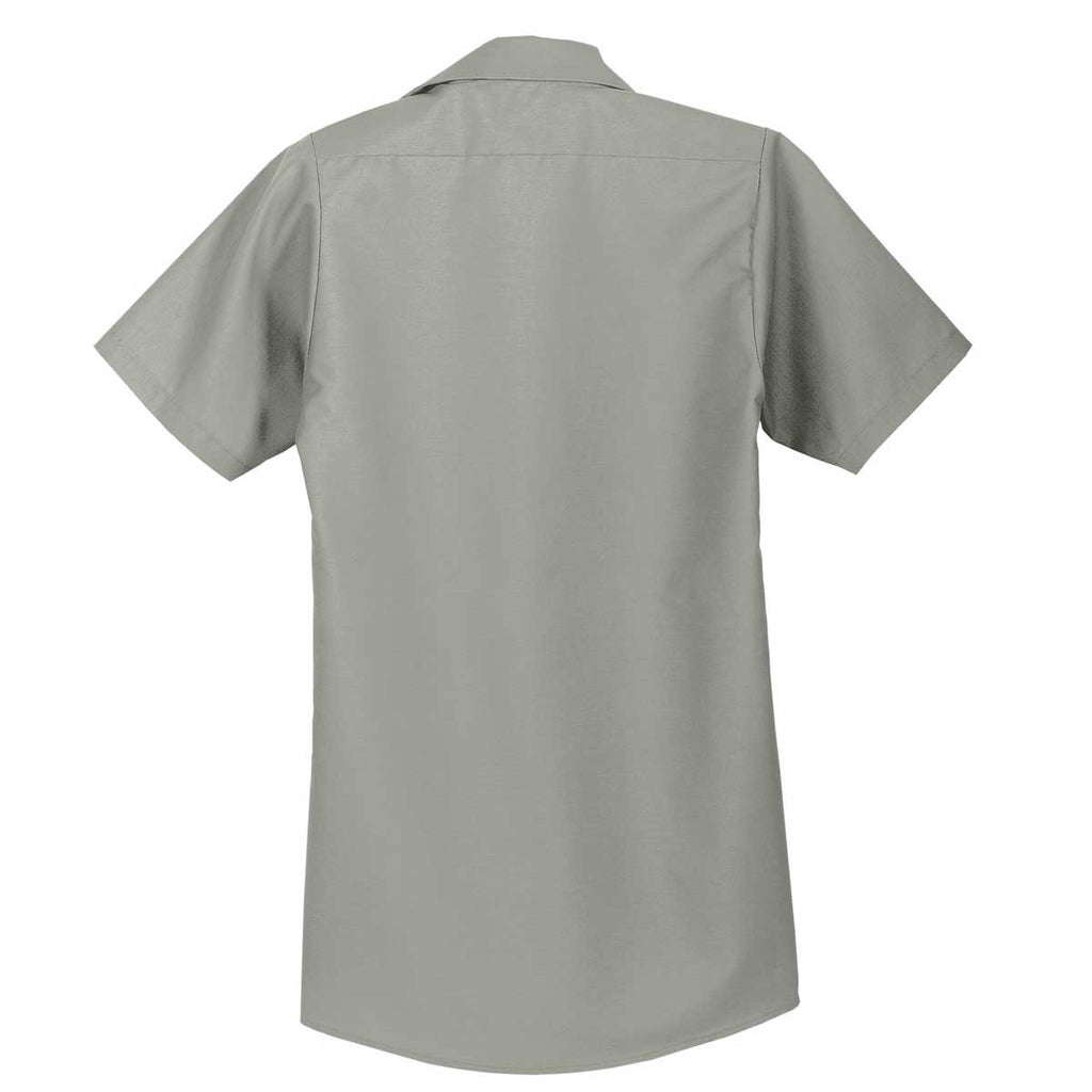 Red Kap Men's Tall Light Grey Short Sleeve Industrial Work Shirt