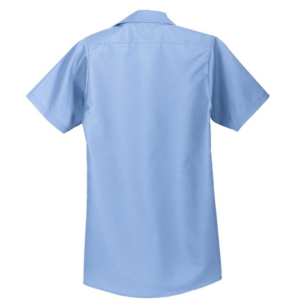 Red Kap Men's Light Blue Short Sleeve Industrial Work Shirt