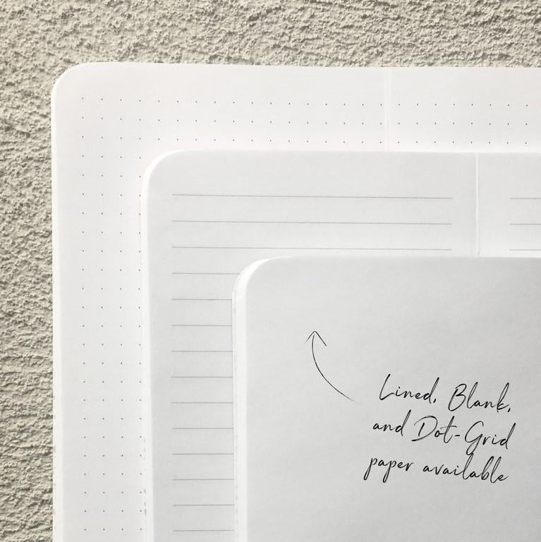 Denik White Classic Hardcover Notebook - 5.25" x 8.25"