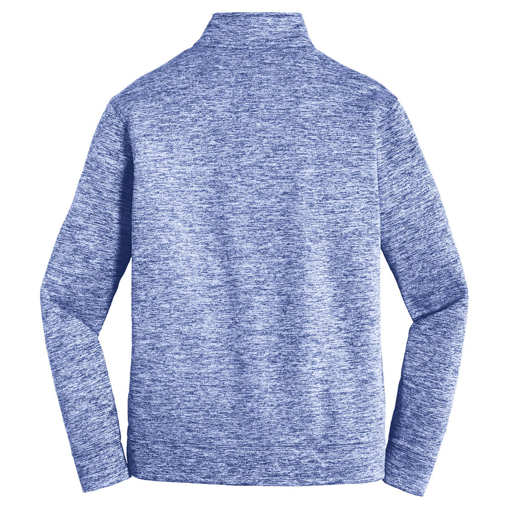 Sport-Tek Men's True Royal PosiCharge Electric Heather Fleece 1/4-Zip Pullover