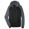 Sport-Tek Men's Black/ Dark Smoke Grey Sport-Wick Varsity Fleece Full-Zip Hooded Jacket