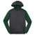 Sport-Tek Men's Graphite Heather/Forest Green Tech Fleece Colorblock 1/4-Zip Hooded Sweatshirt