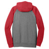 Sport-Tek Men's Vintage Heather/True Red Raglan Colorblock Full-Zip Hooded Fleece Jacket