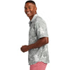 Tommy Bahama Men's Light Grey Coconut Point Playa Flora Short Sleeve Shirt