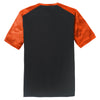 Sport-Tek Men's Black/Neon Orange CamoHex Colorblock Tee