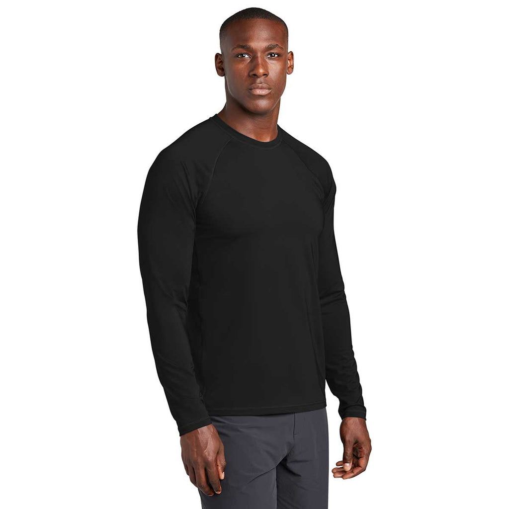 Sport-Tek Men's Black Long Sleeve Rashguard Tee