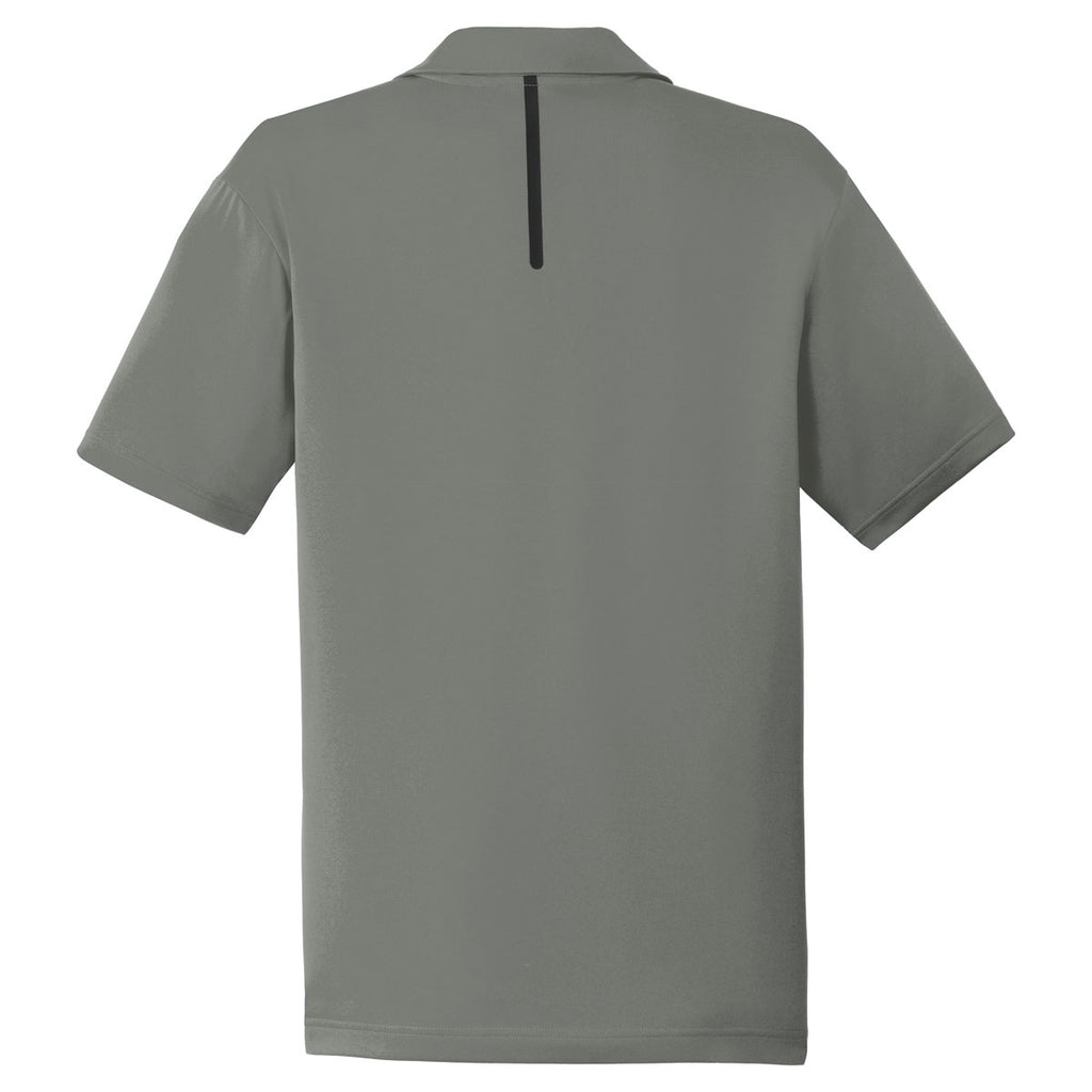 Sport-Tek Men's Dark Smoke Grey/Black Contrast PosiCharge Tough Polo