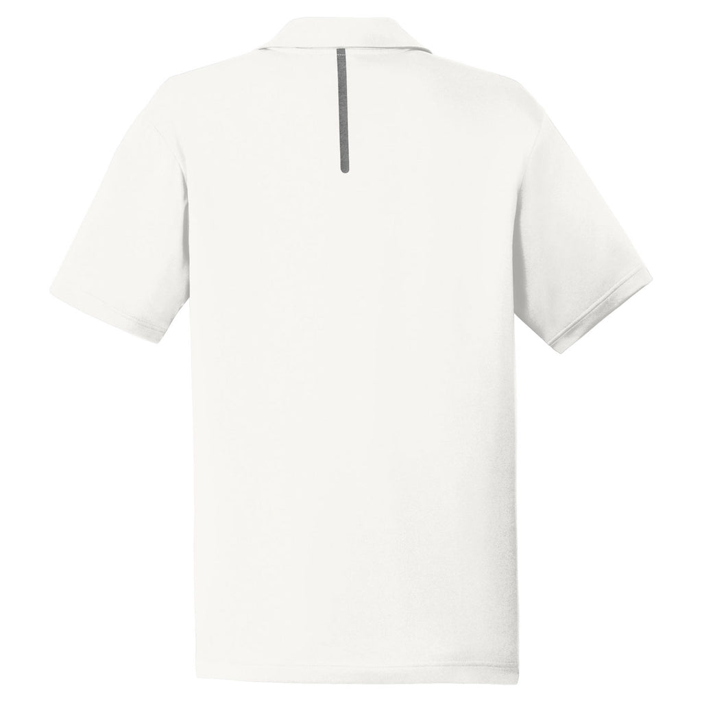 Sport-Tek Men's White/Heather Grey Contrast PosiCharge Tough Polo