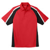 Sport-Tek Men's True Red/Black/White Tricolor Micropique Sport-Wick Polo