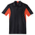 Sport-Tek Men's Black/ Deep Orange Side Blocked Micropique Sport-Wick Polo