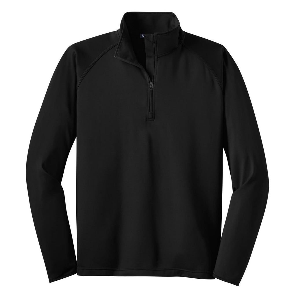 Sport-Tek Men's Black Sport-Wick Stretch 1/2-Zip Pullover