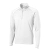 Sport-Tek Men's White Sport-Wick Stretch 1/4-Zip Pullover