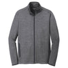 Sport-Tek Men's Charcoal Grey Heather/ Charcoal Grey Sport-Wick Stretch Contrast Full-Zip Jacket