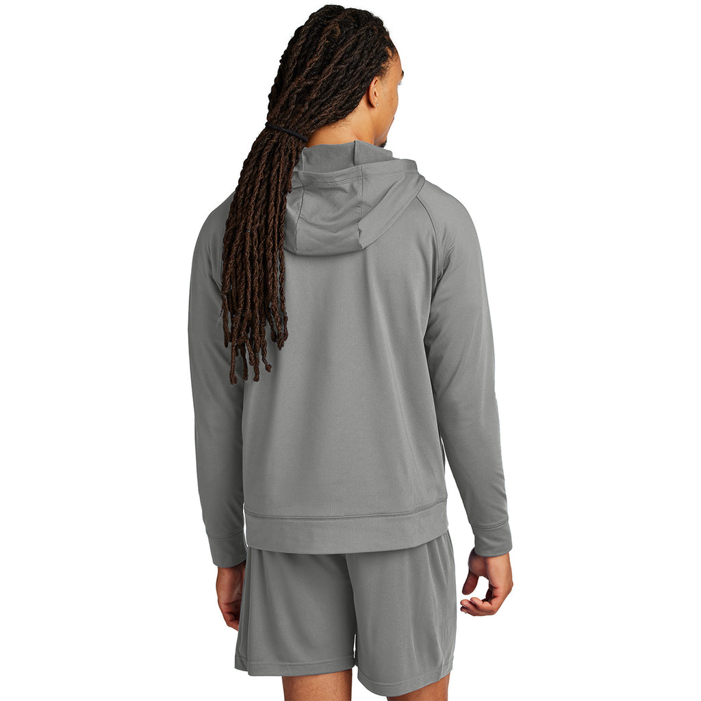 Sport-Tek Men's Charcoal Grey Sport-Wick Stretch 1/2-Zip Hoodie