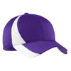 Sport-Tek Purple/White Dry Zone Nylon Colorblock Cap