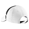 Sport-Tek White/Black Dry Zone Mesh Inset Cap