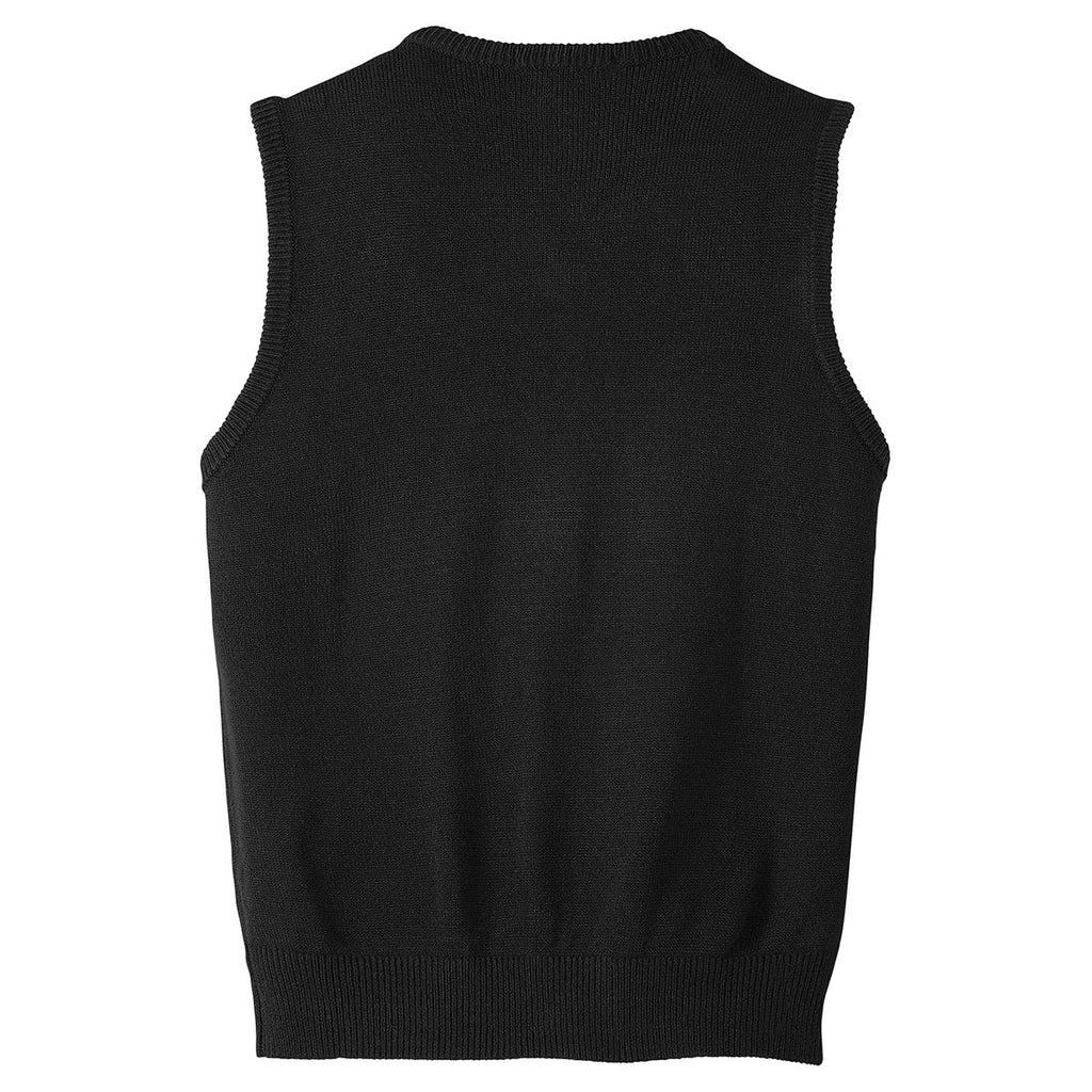 Port Authority Men's Black Value V-Neck Sweater Vest