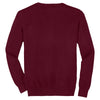 Port Authority Men's Burgundy Value V-Neck Cardigan Sweater with Pockets