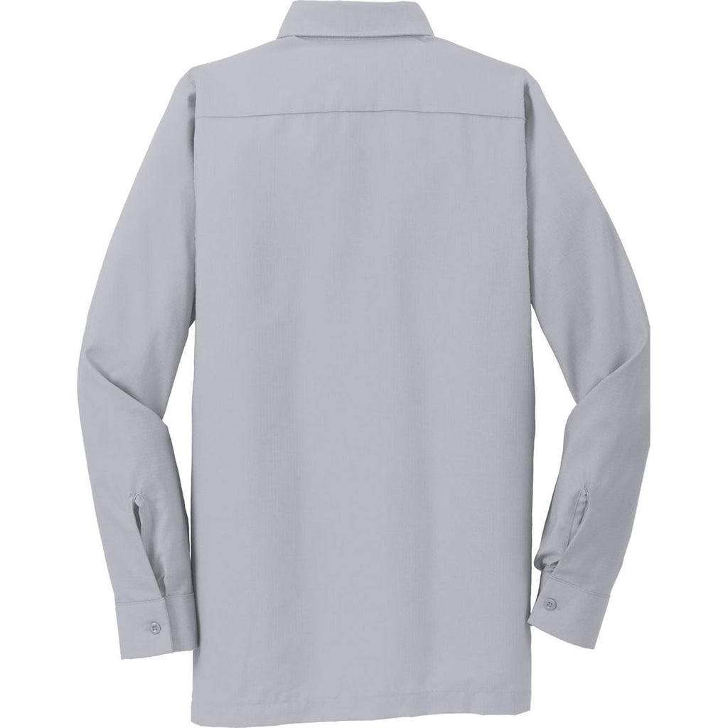 Red Kap Men's Grey Long Sleeve Solid Ripstop Shirt