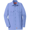 Red Kap Men's Light Blue Long Sleeve Solid Ripstop Shirt