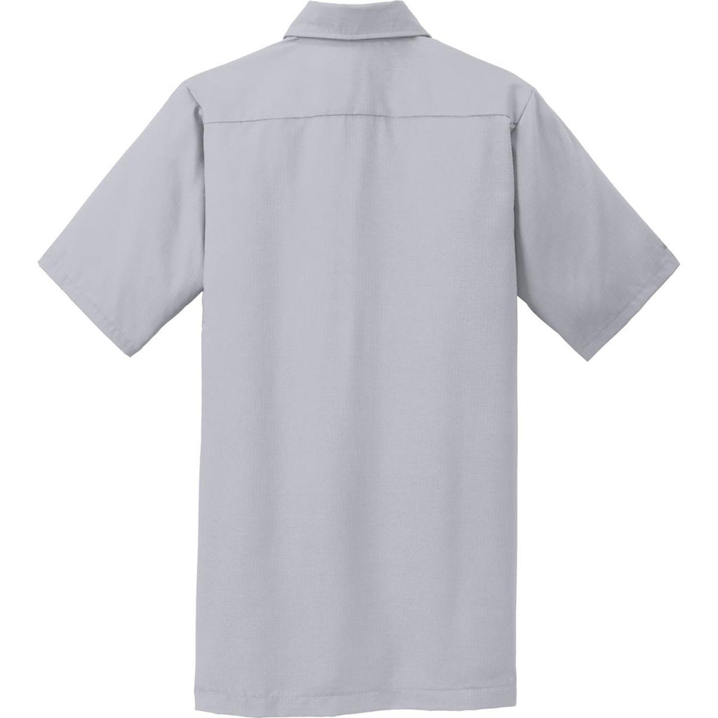 Red Kap Men's Grey Short Sleeve Solid Ripstop Shirt