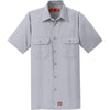 Red Kap Men's Grey Short Sleeve Solid Ripstop Shirt
