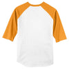 Sport-Tek Men's White/Gold Colorblock Raglan Jersey