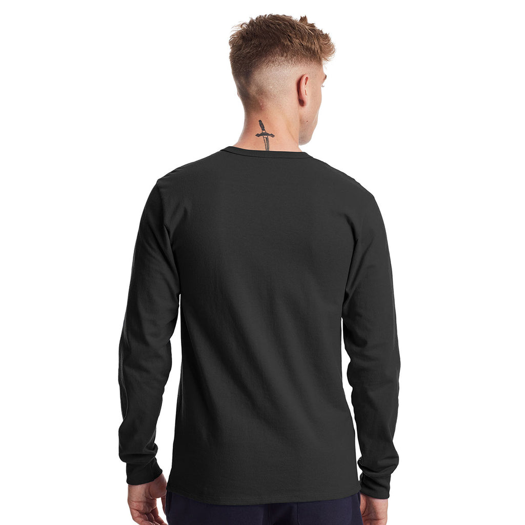 Champion Unisex Black Heritage Long-Sleeve T-Shirt