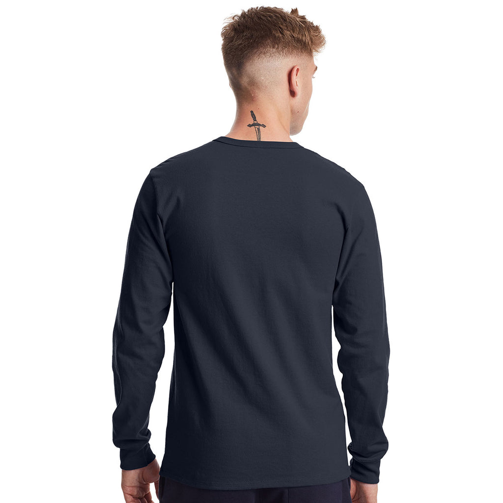 Champion Unisex Navy Heritage Long-Sleeve T-Shirt