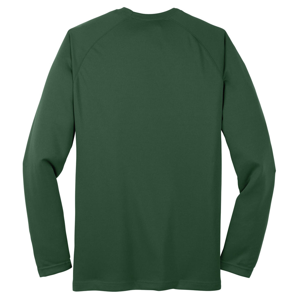Sport-Tek Men's Forest Green Dry Zone Long Sleeve Raglan T-Shirt