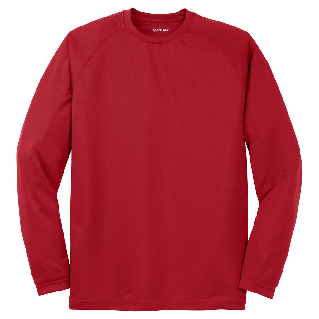 Sport-Tek Men's True Red Dry Zone Long Sleeve Raglan T-Shirt
