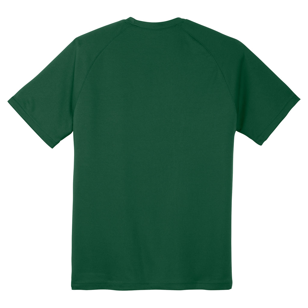 Sport-Tek Men's Forest Green Dry Zone Short Sleeve Raglan T-Shirt