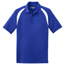Sport-Tek Men's True Royal/White Dry Zone Colorblock Raglan Polo