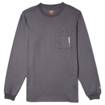 Timberland Men's Charcoal Core Pocket Long Sleeve T-Shirt