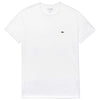 Lacoste Men's White Short Sleeve Pima Cotton Jersey Crewneck T-Shirt