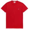 Lacoste Men's Red Short Sleeve Pima Cotton Jersey Crewneck T-Shirt